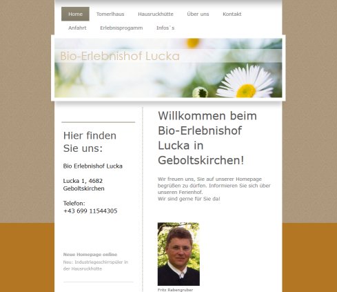 Bio Erlebnishof Lucka   Home  Öffnungszeit