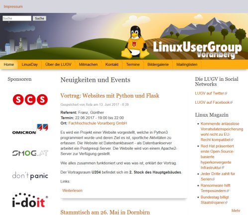 LUGV    Linux User Group Vorarlberg     Öffnungszeit