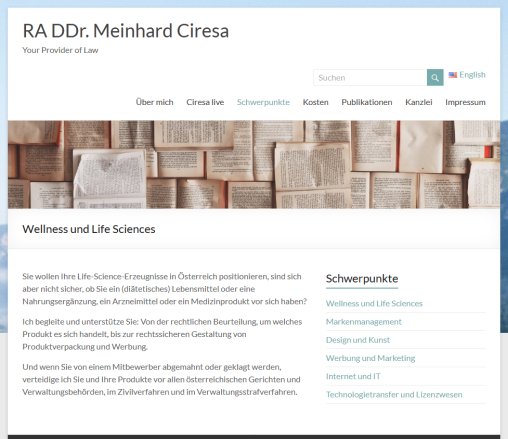 DDr. Meinhard Ciresa   ciresa.at   Your Provider of Law  Öffnungszeit