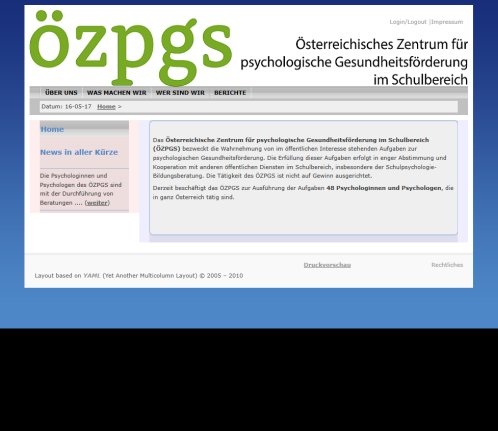 &Ouml;ZPGS Home  &Ouml;ffnungszeit