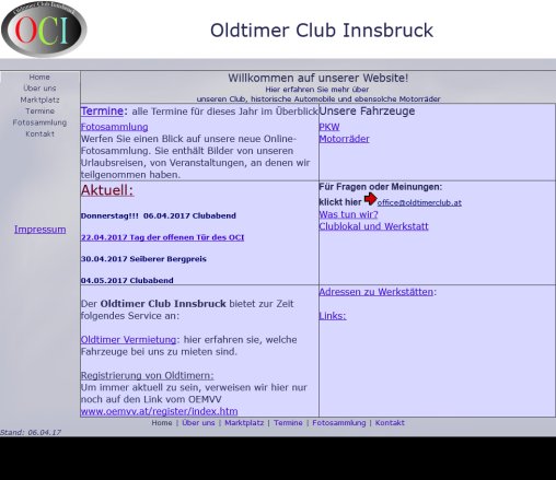 Oldtimer Club Innsbruck  Öffnungszeit