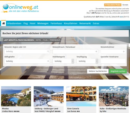 onlineweg.de   Last Minute Urlaub  günstige Reisen buchen  Reisen Last Minute onlineweg.de Touristik GmbH Öffnungszeit