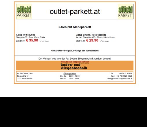 Outlet Parkett Stamminger & Muhr GmbH  Öffnungszeit