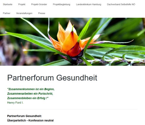 Partnerforum Gesundheit  Öffnungszeit