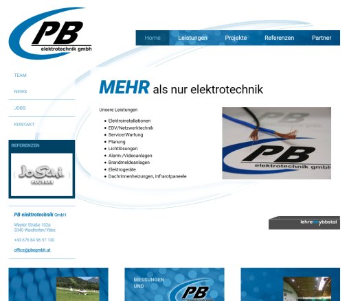 PB elektrotechnik GmbH in Waidhofen/Ybbs PB elektrotechnik GmbH Öffnungszeit