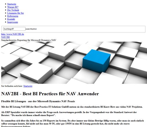 NAV2BI   Best BI Practices für NAV Anwender BEST PRACTICE IT Solutions GmbH Öffnungszeit