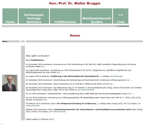 Hon Prof Dr Walter Brugger  Öffnungszeit