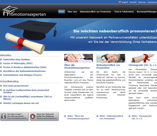 Externe Promotion   Nebenberuflich promovieren   Promotionsexperten ValeXtra Management GmbH Öffnungszeit