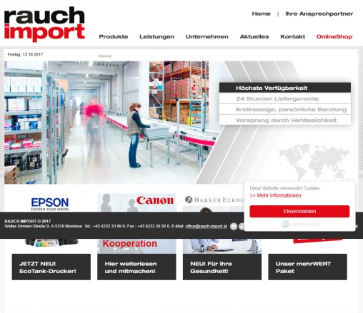 Home | www.rauch import.at Gerhard Rauch Import GmbH Öffnungszeit
