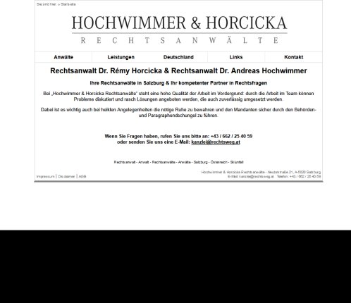 Hochwimmer & Horcicka Rechtsanwälte Salzburg | Ihr kompetenter Partner in Rechtsfragen  Öffnungszeit