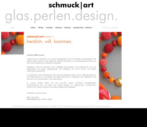 www.schmuckart.at | glas. perlen .design  Öffnungszeit