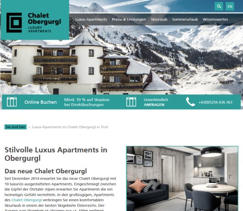 Luxus Apartments im Chalet Obergurgl in Tirol   Urlaub im Ãtztal  Öffnungszeit