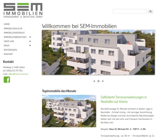 Willkommen bei SEM Immobilien | S.E.M. Management & Beratung GmbH SEM Immobilien Management & Beratung GmbH Öffnungszeit