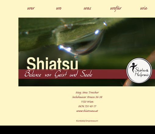 Shiatsuna   Mag. Una Trescher Shiatsu & Heilpraxis  Öffnungszeit