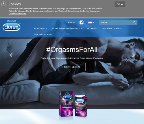 Durex Shop Österreich  Kondome & Gleitgele online bestellen! Reckitt Benckiser Austria GmbH Öffnungszeit