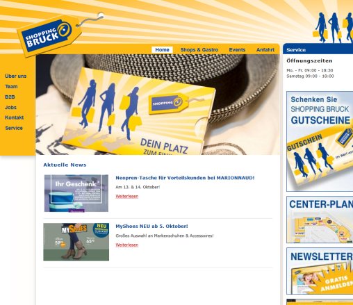 SHOPPING BRUCK Shopping Marketing GmbH Co KG Erfahrung SHOPPING BRUCK Shopping Marketing GmbH Co KG Öffnungszeit
