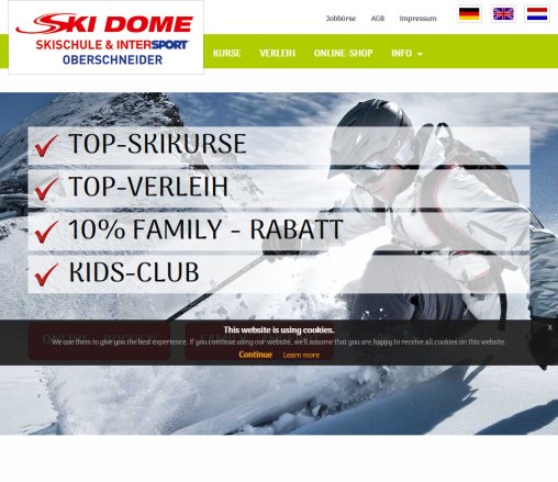 Skischule und Snowboardschule Kaprun! Oberschneider   Ski Dome   alles für Dein Schneevergnügen!  Öffnungszeit