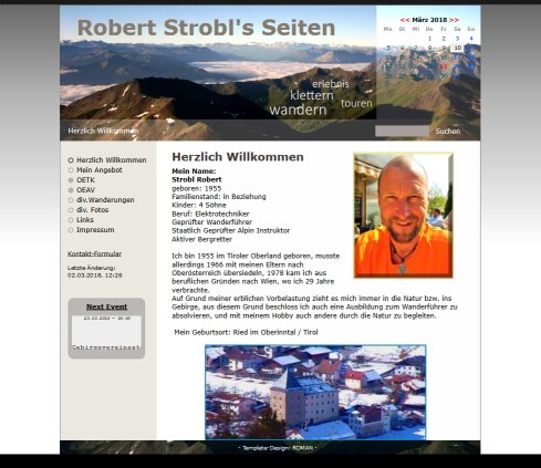 Robert Strobl's Seiten – Herzlich Willkommen  Öffnungszeit