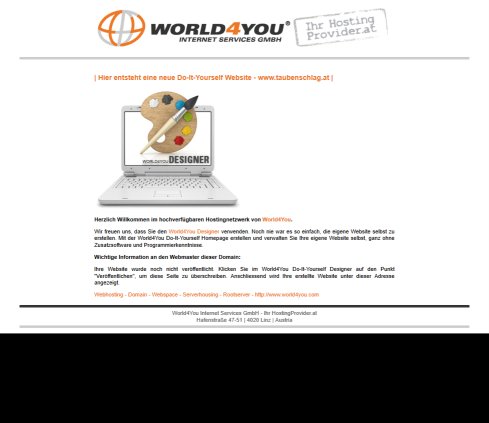 World4You Kundenwebsite  Öffnungszeit