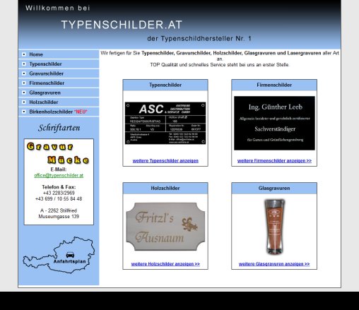 Typenschilder Gravurschilder Firmenschilder  Öffnungszeit