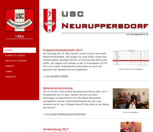 Start   USC Neuruppersdorf  Öffnungszeit