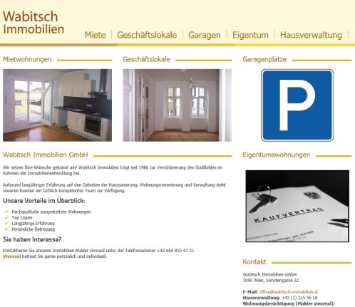 Wabitsch Immobilien GmbH   Home  Öffnungszeit