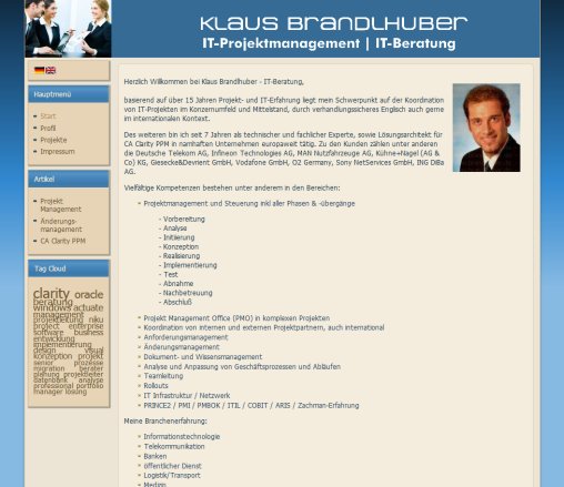 Klaus Brandlhuber   IT Projektmanagement   IT Beratung   Software Entwicklung   Freiberufler  Öffnungszeit