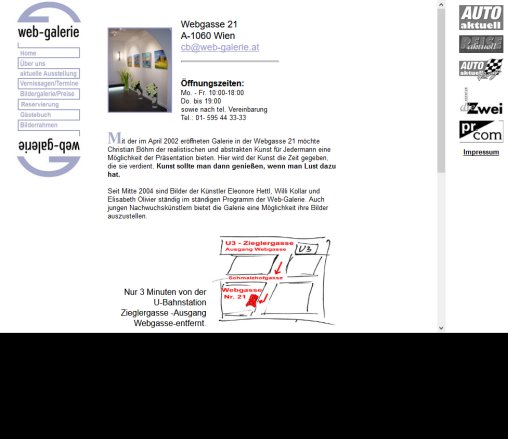 Web Galerie wo die Begegnung mit der Kunst stattfindet Erfahrung Web Galerie wo die Begegnung mit der Kunst stattfindet Öffnungszeit