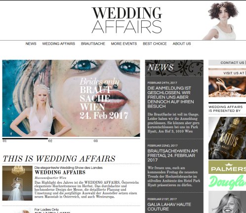 Wedding Affairs   THE VERY BEST OF BRIDAL DESIGN  FASHION AND LIFESTYLE  Öffnungszeit