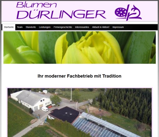 Blumen Duerlinger KG  4910 Ried  Onlineshop  Öffnungszeit