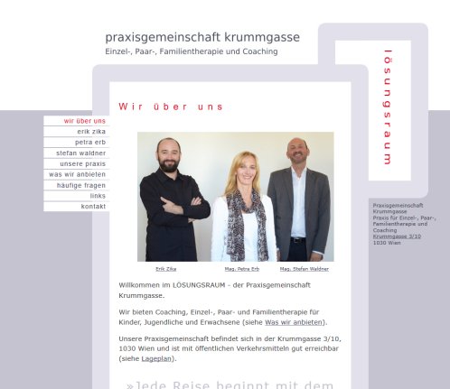 Wir über uns Lösungsraum Praxisgemeinschaft Krummgasse Erfahrung Wir über uns Lösungsraum Praxisgemeinschaft Krummgasse Öffnungszeit