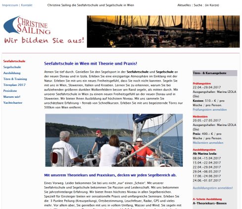 Segelschule Seefahrtschule Christine Sailing Öffnungszeit