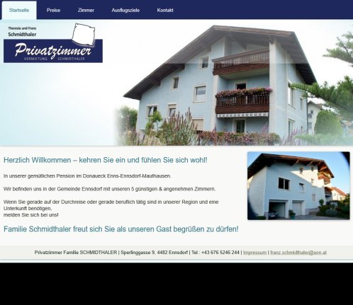 Privatzimmer Familie Schmidthaler  Öffnungszeit