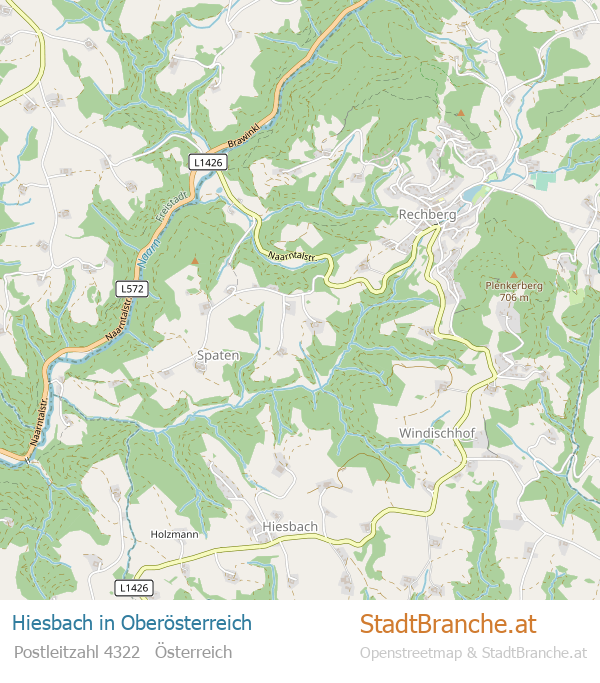 Hiesbach Karte Hiesbach Stadtplan Oberösterreich
