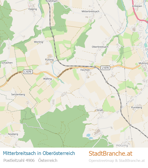 Mitterbreitsach Karte Mitterbreitsach Stadtplan Oberösterreich