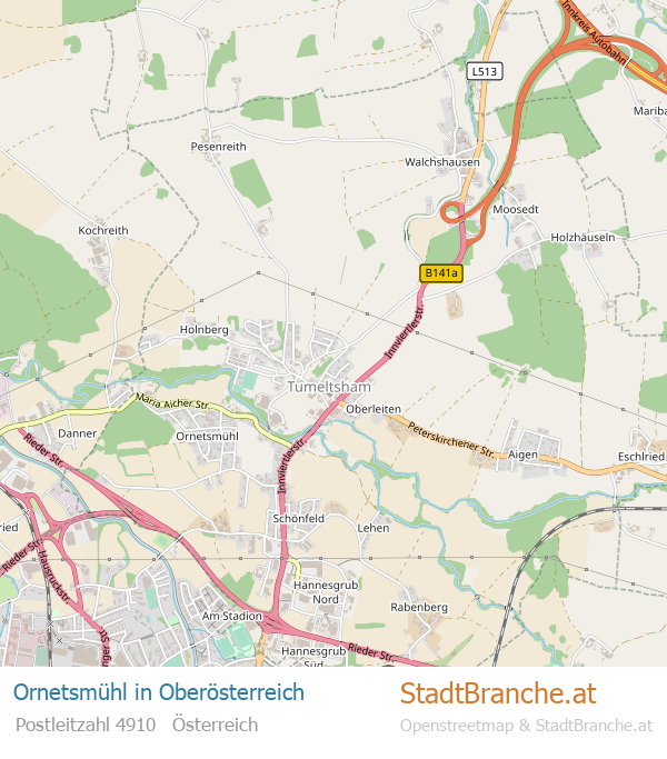 Ornetsmühl Karte Ornetsmühl Stadtplan Oberösterreich
