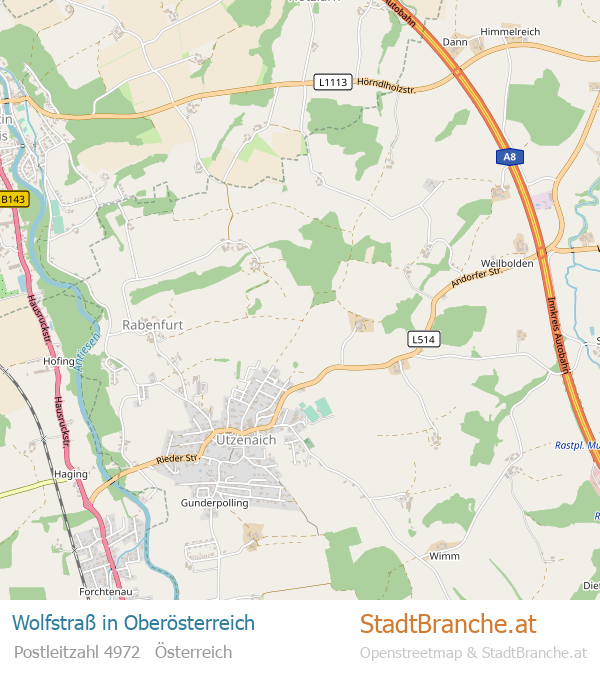 Wolfstraß Karte Wolfstraß Stadtplan Oberösterreich