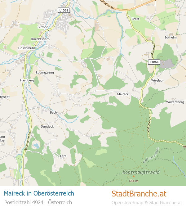 Maireck Karte Maireck Stadtplan Oberösterreich