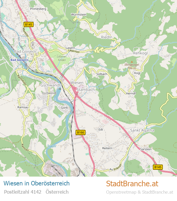 Wiesen Karte Wiesen Stadtplan Oberösterreich