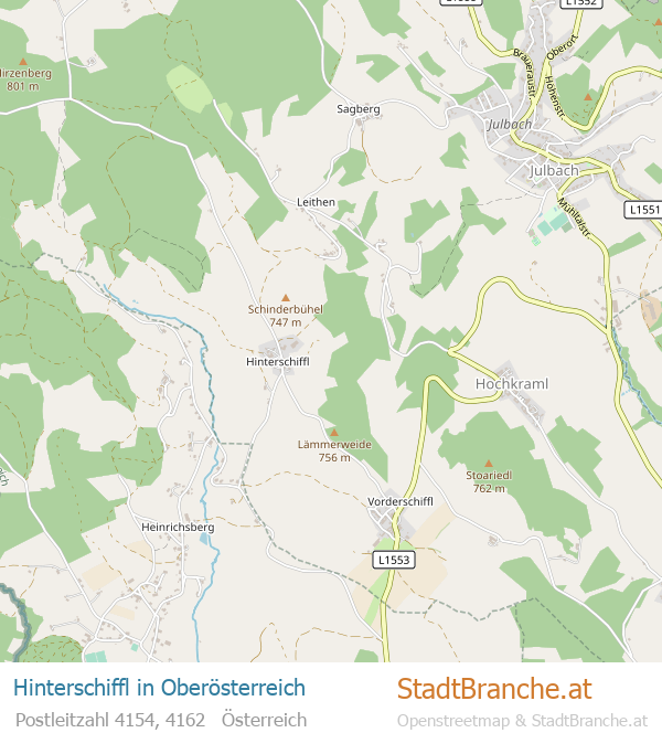 Hinterschiffl Karte Hinterschiffl Stadtplan Oberösterreich