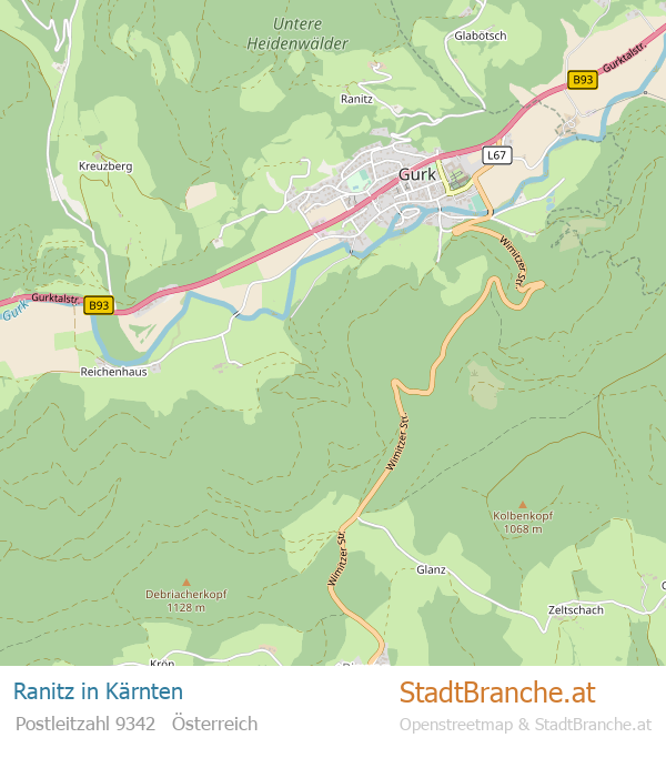 Ranitz Karte Ranitz Stadtplan Kärnten
