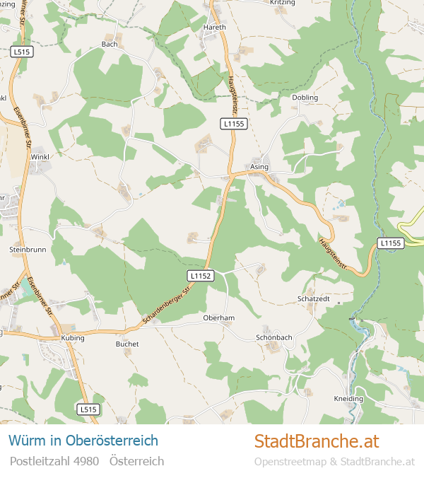 Würm Karte Würm Stadtplan Oberösterreich