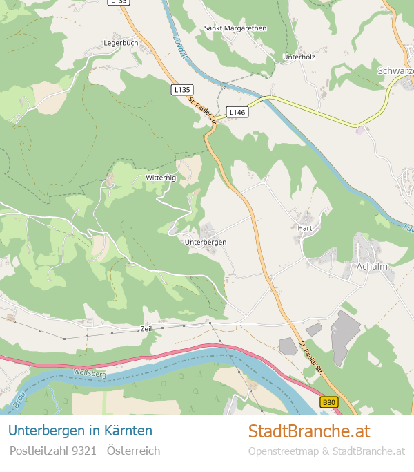Unterbergen Stadtplan Kärnten