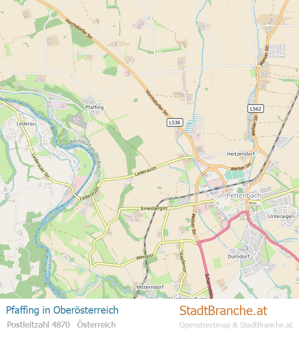 Pfaffing Stadtplan Oberösterreich