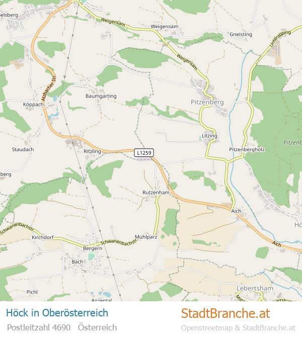 Höck Karte Höck Stadtplan Oberösterreich
