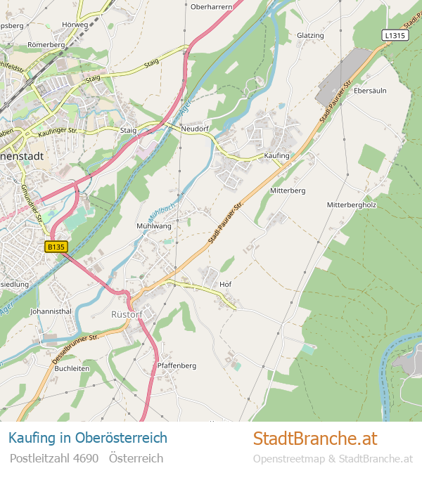 Kaufing Karte Kaufing Stadtplan Oberösterreich