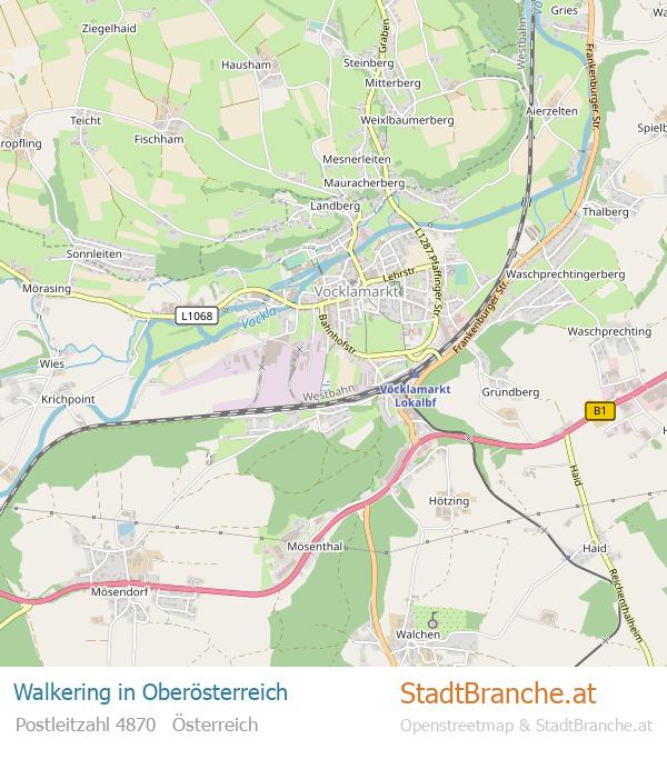 Walkering Karte Walkering Stadtplan Oberösterreich