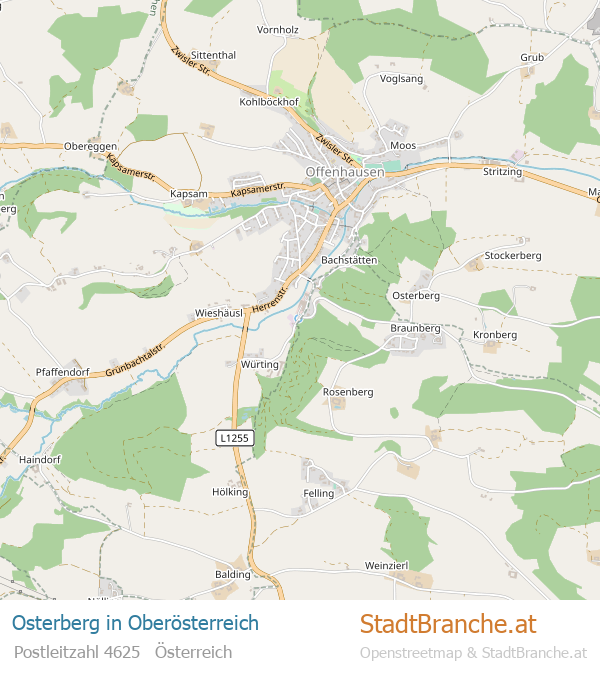 Osterberg Karte Osterberg Stadtplan Oberösterreich