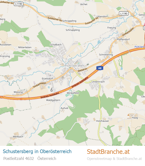 Schustersberg Karte Schustersberg Stadtplan Oberösterreich
