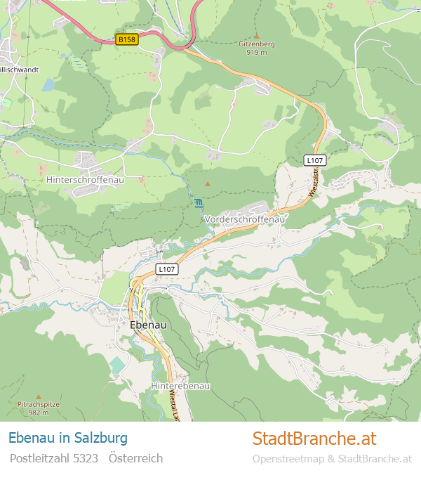 Ebenau Karte Ebenau Stadtplan Salzburg